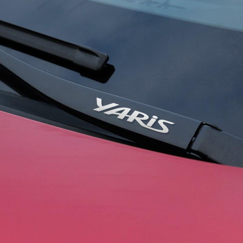 Car Window Wiper Stickers Metal Emblem Car Logo Sticker for Toyota Yaris Auto Decor Accessories