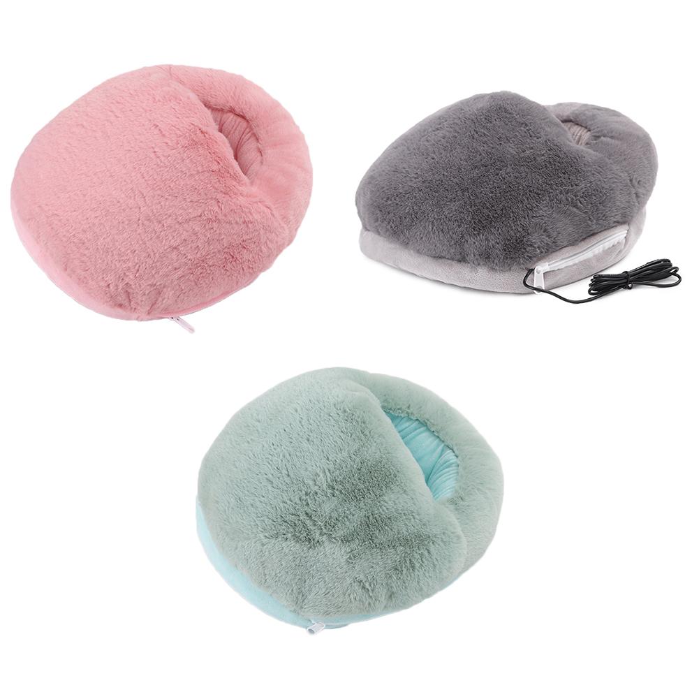 Satın alın Foot Massager USB Feet Warmer Electric Heated Comfort Rabbit Hair Foot Warmer Bag