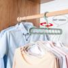 10pcs 9-hole Wardrobe Storage Rack Multifunctional Foldable Clothes Drying Rack Storage Clothes Rack Space-saving Clothes Hanger