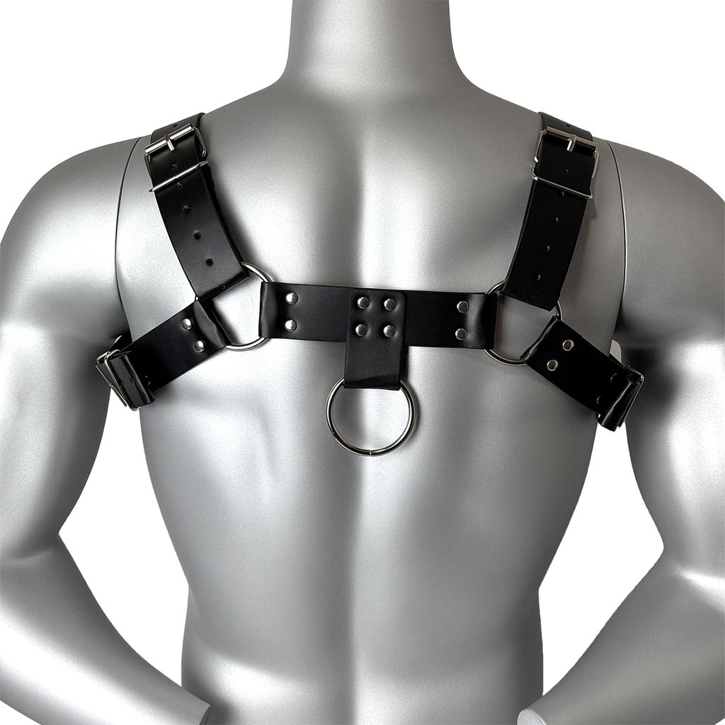 Herren Sexy Unterwäsche Harness PU Leder Nieten Dekor Harness BDSM Gay Oberkörper Verstellbares Bondage Harness Sex Fetisch Kleidung