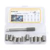 11pcs M10X1.25 Thread Repair Kit with Precision Cut Tap and Galvanized Stainless Steel Inserts for Fixing Damaged Threads