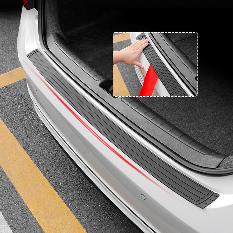 SEAMETAL Car Trunk Rear Bumper Guard Strip 104x8.5cm Rubber Door Sill Plate Protector Mouldings Pad Trim Cover Strip Car Styling
