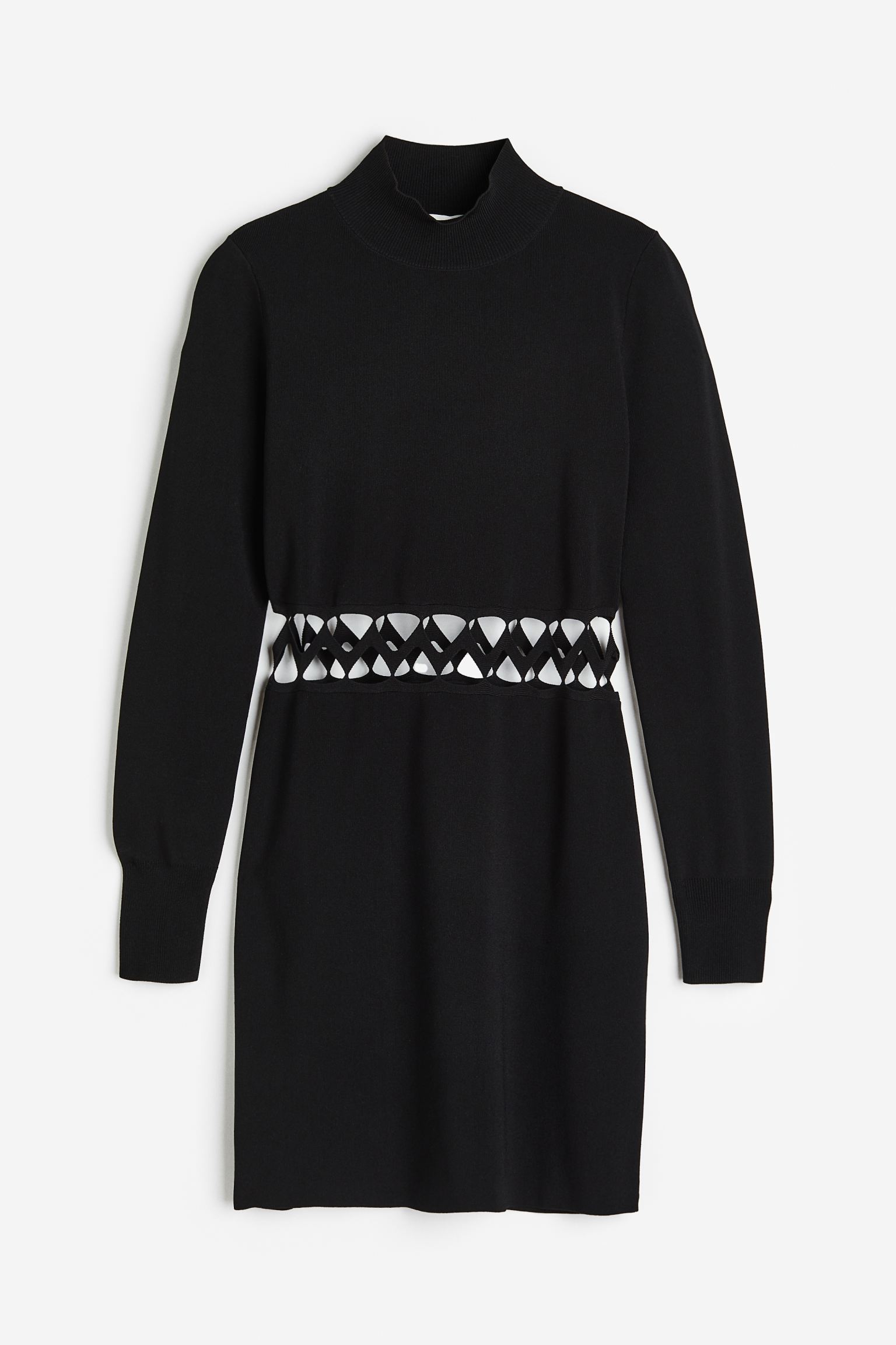 

Cut-out turtleneck dress