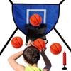Trampoline Basketball Hoop Attachment Soft Basketball Hoop Frame With 4 Balls And Pump Trampoline Attachment For Kids Playground