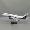 1:80 Scale 47cm Airbus A320 Indian Indigo Airlines Simulation Passenger Aircraft Model Toys With Wheels And Lights Collection