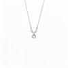Sterling Silver Zircon Square Sugar Necklace - Women's Fashionable Clavicle Chain