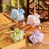 Qixi Festival Traditional Style Empty Sachet, Qipao Brooch Pendant, Hanfu Embroidery Butterfly Osmanthus Fragrance Bag, Portable Mosquito-Repellent