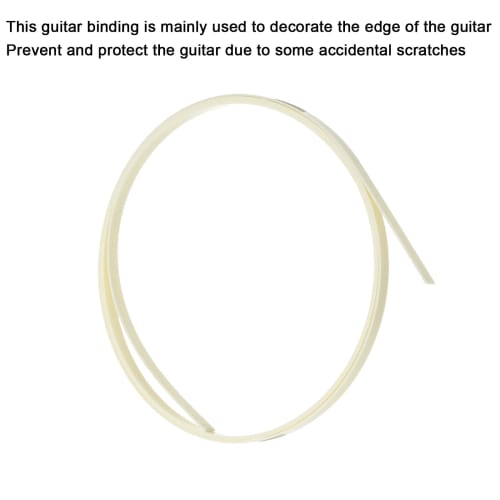 uxcell Binding Purfling Strips, Plastic Guitar Binding Edge Trim for Acoustic Classical Guitar, 1650x5x1.5 mm, Beige, 5 Pieces