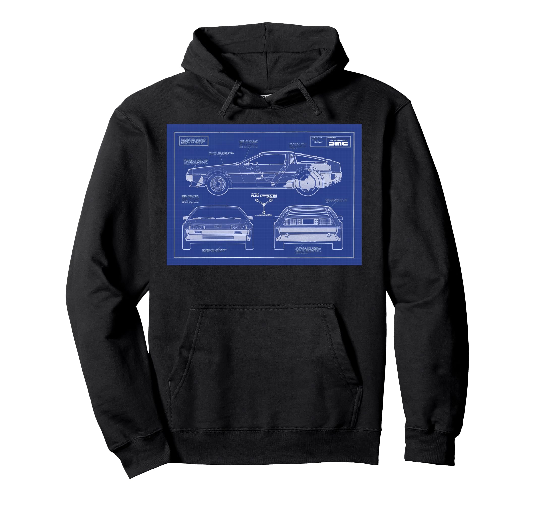 

Back To The Future Time Machine Schematics Hoodie