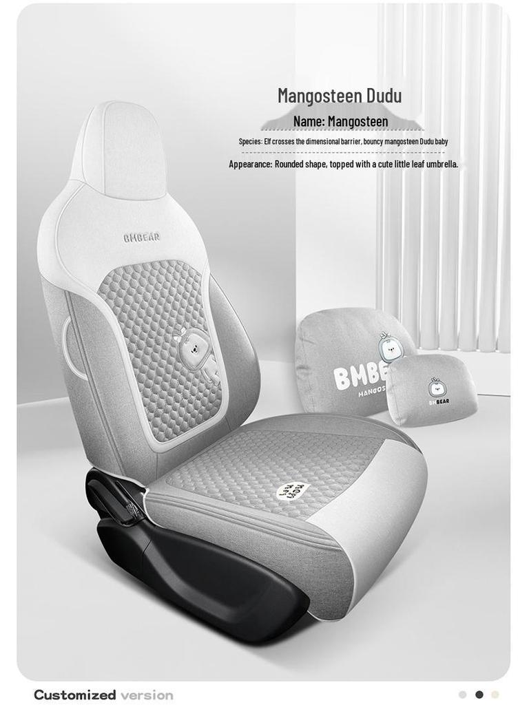 Geely Star Wish Cartoon Linen Seat Covers, Full-Coverage, All-Season Breathable Cushions for UP-Specific Cars