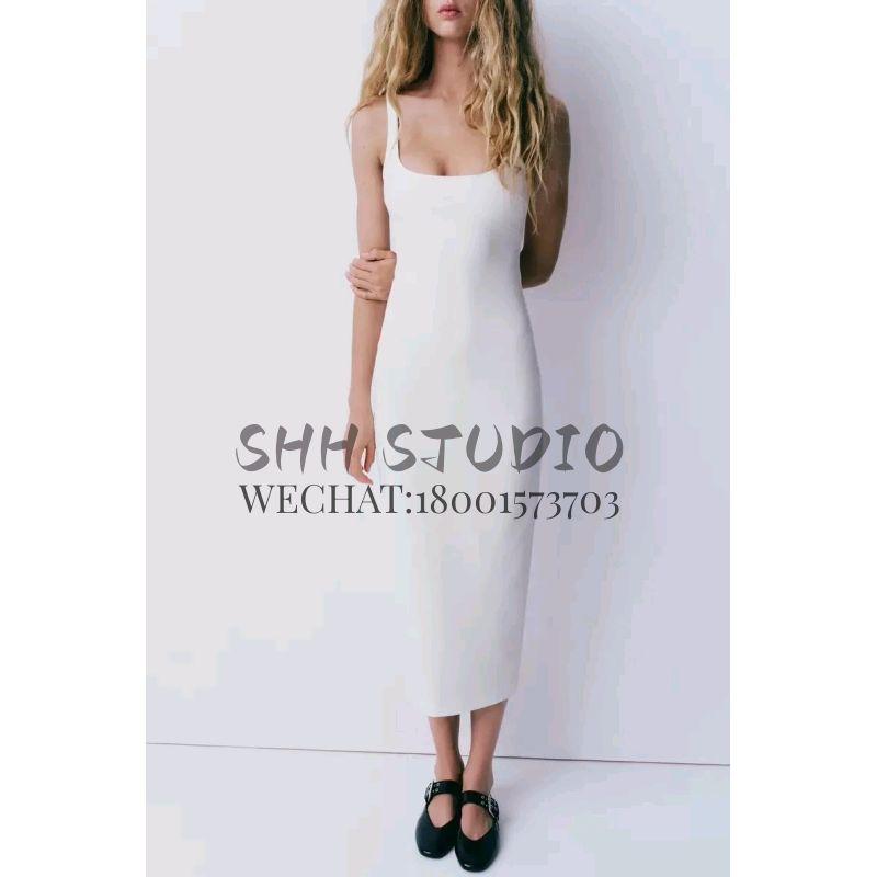 Spring New Women's Fashion Style Simple Graceful Silm Sheath Fit Midi Dress 2289777
