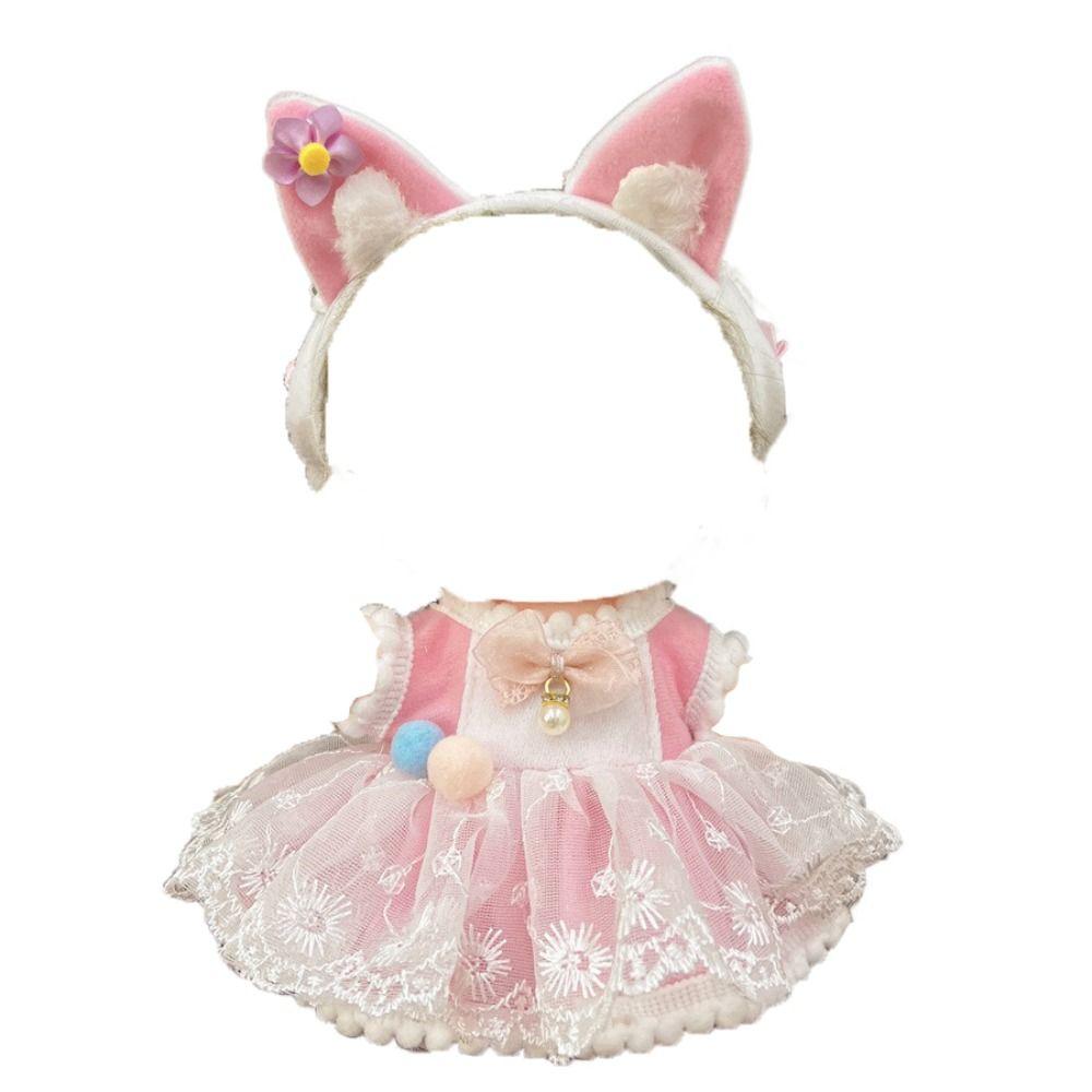 Princess Skirt 20cm Cotton Doll Dress Academic Style Plush Doll Clothes Doll Accessories