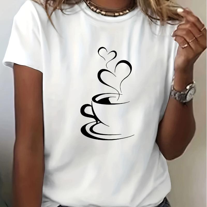 Spring/Summer Women s Loose-Fit Versatile New T-Shirt, New Casual Women s Short Sleeve XS