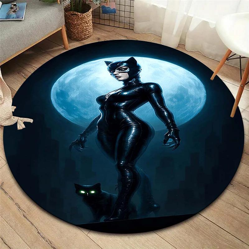 

Круглий килим Vortex Crossing Gate, Килимок для вітальні, спальні, біля дивана, дитячої кімнати, Нековзкий килимок для підлоги 80cmx80cm