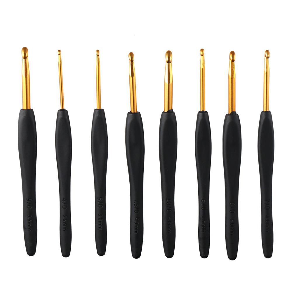 Grip Ergonomic Soft Grip for Yarn Knitting Hook Crochet Needles Crochet Hook Set Aluminum Crochet Hooks for Arthritic Hands