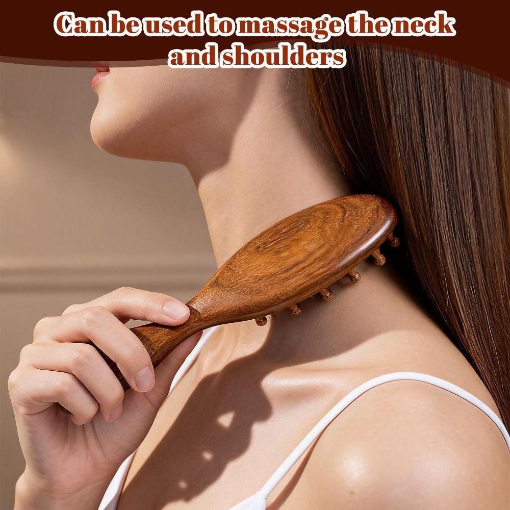 Bequeme Massage Körper Meridian Massagekamm Holz Kopfmassagekamm Neuer Loc-Kamm Kopfhautmassag