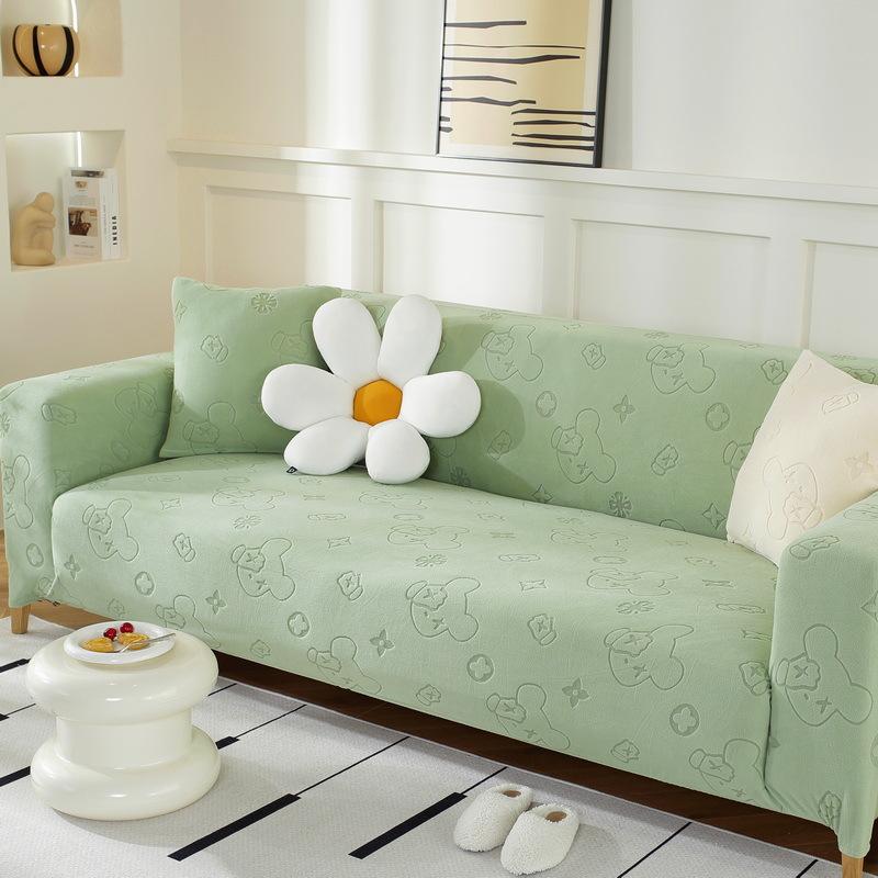 Sofabezug Rundum eingewickelt Einfacher Sofabezug Universal Sofa Schonbezug Sofakissenbezug Stretchbezug Stoff Anti-Kratz
