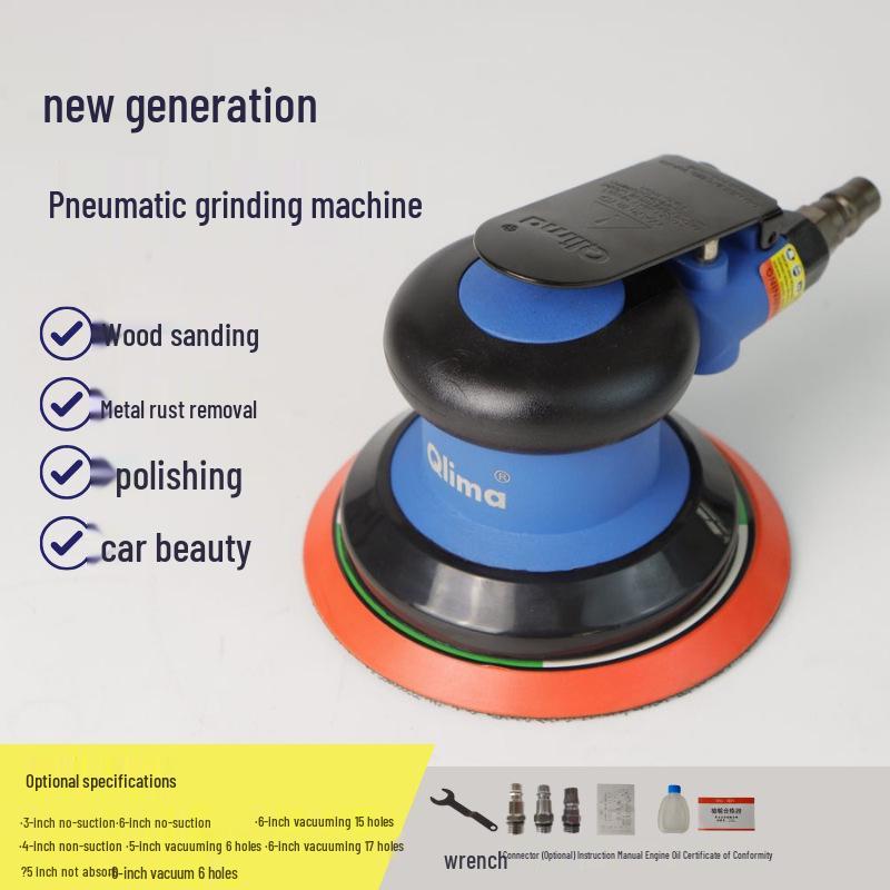 

5-дюймовая пневматическая орбитальная шлифмашинка и полировщик для автомобиля из нержавеющей стали