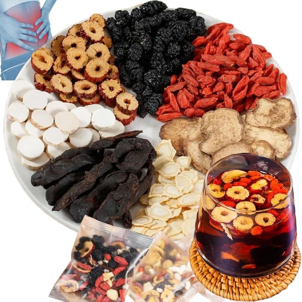 Ginseng Mulberry Medlar Tea Chinese Herbal Tea for Liver Kidney Health Support