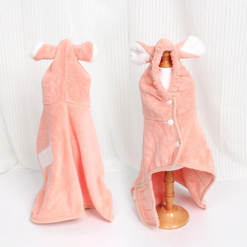 

Впитывающее полотенце для купания собаки, Быстросохнущий халат с капюшоном, Специальное полотенце для купания бишона фризе, Носимое для щенков и маленьких собак XS