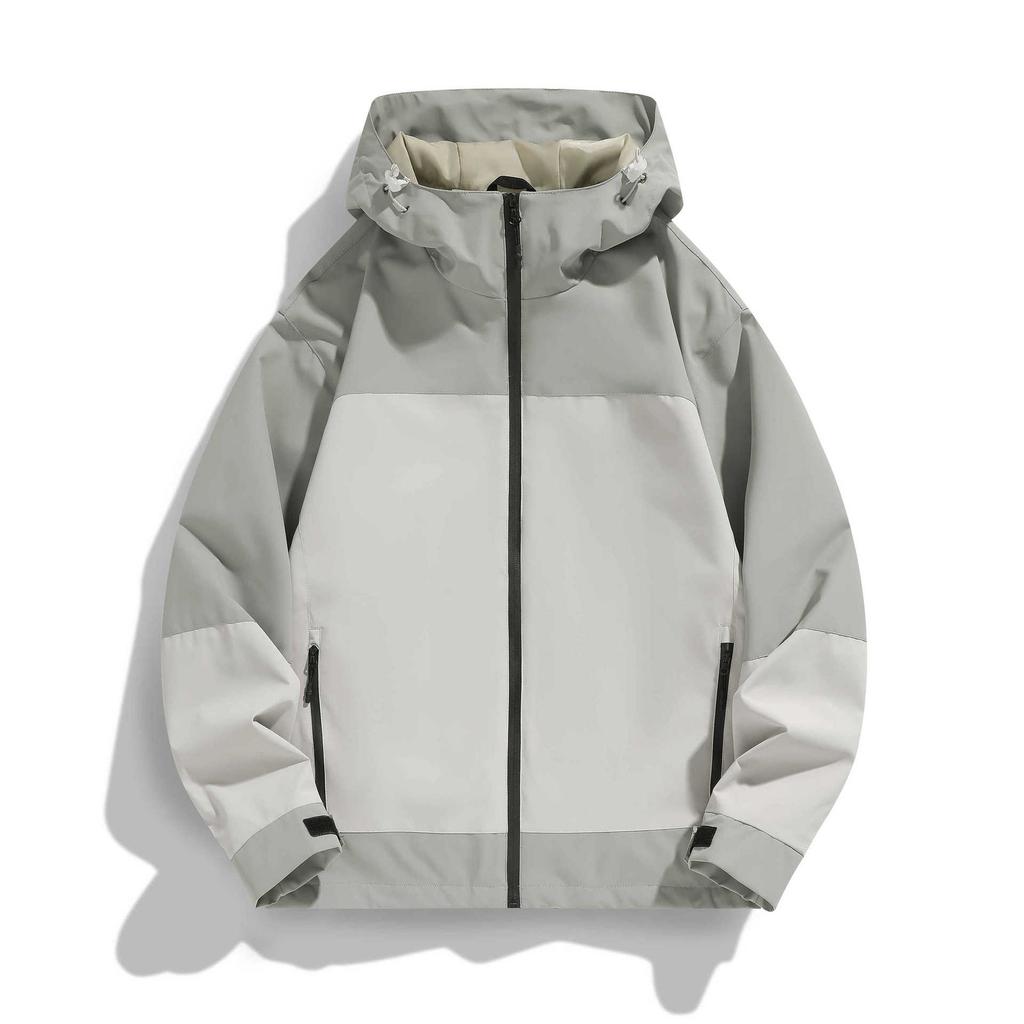 Minimalist Rushing Jacket Men and Women Spring and Autumn Trend of Windproof and Waterproof Hooded Loose Couples Paragraph Jacket Jacket Men