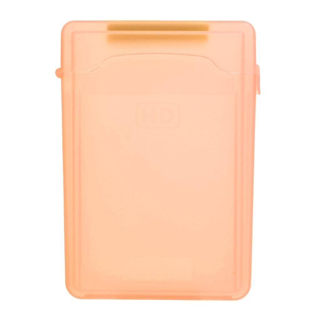 

3.5in Hard Disk Protection Box ABS Transparent Waterproof Hard Disk Protector Storage Box Not Inclube Hard Disk Shockproof помаранчевий
