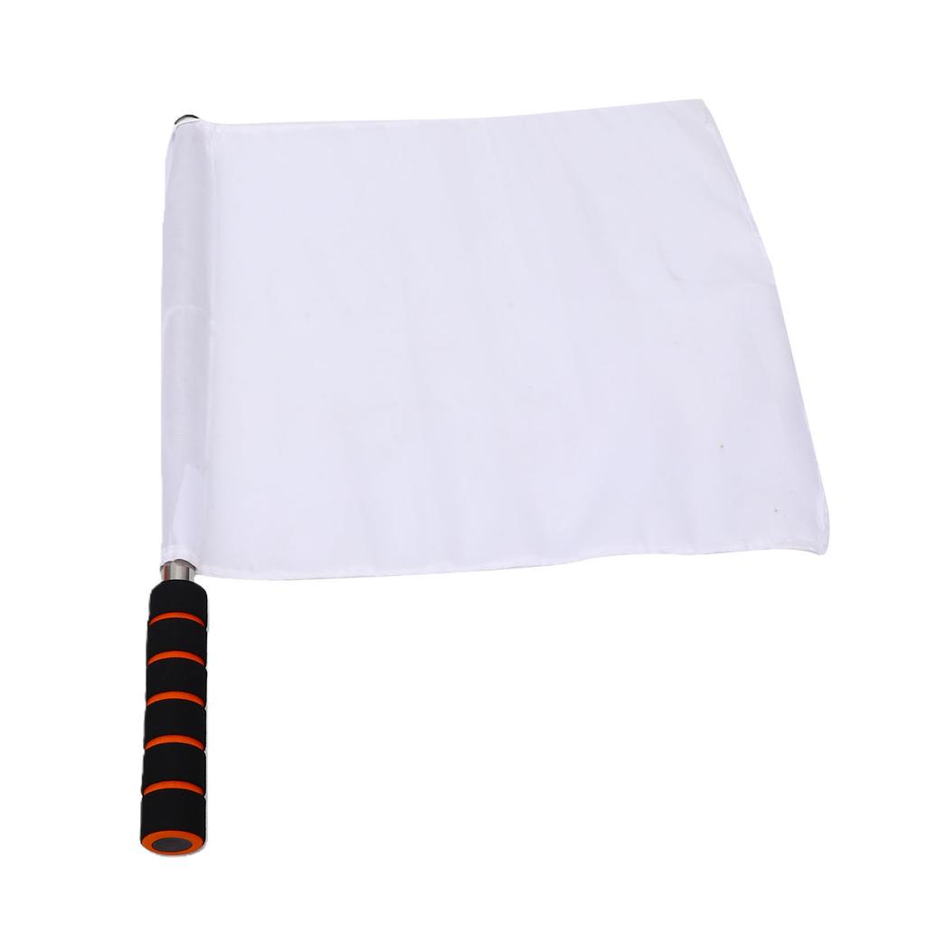 Sports Referee Flag Stainless Steel High Visibility Handheld Racing Signal Flag with Sponge Handle for Soccer