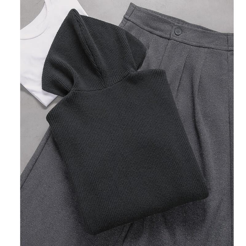 Sibaishe Women's Zipper Hooded Knit Top