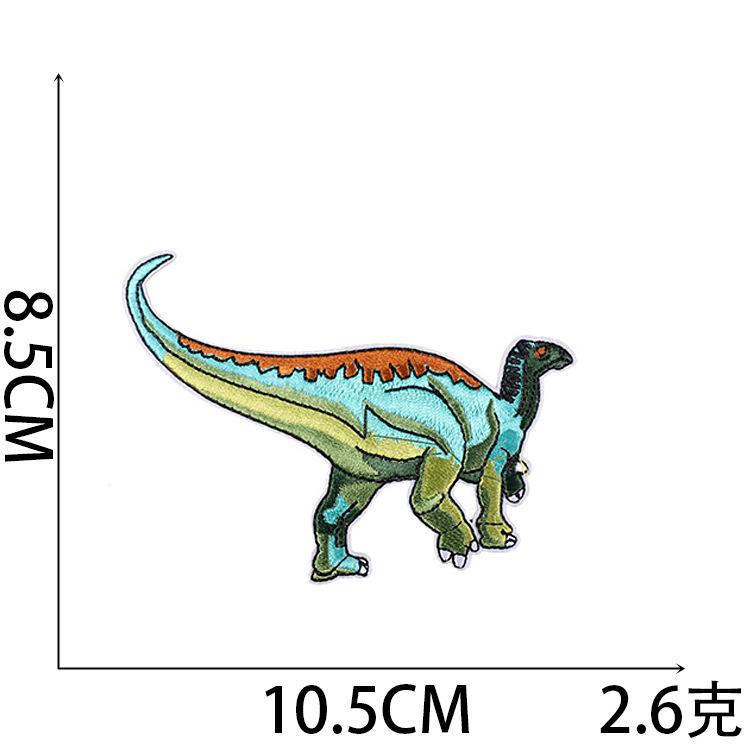 Jurassic Dinosaur Embroidery Cloth Sticker Computer Embroidery Stamp Ironing Car Patch Sticker Excavator Embroidery Stamp