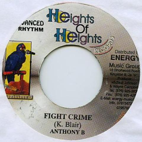 7inch Record ANTHONY B - Fight Crime Heights Of Heig 2004 Jamaica Reggae, Ska & Dub
