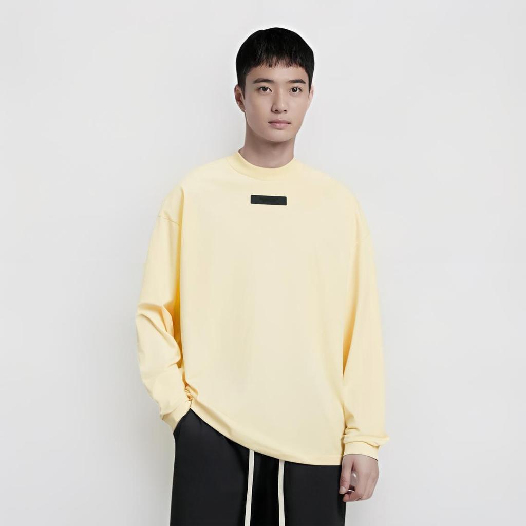 Fear of God Essentials Long-Sleeve Tee Garden Yellow Men Tops 125SP244201F