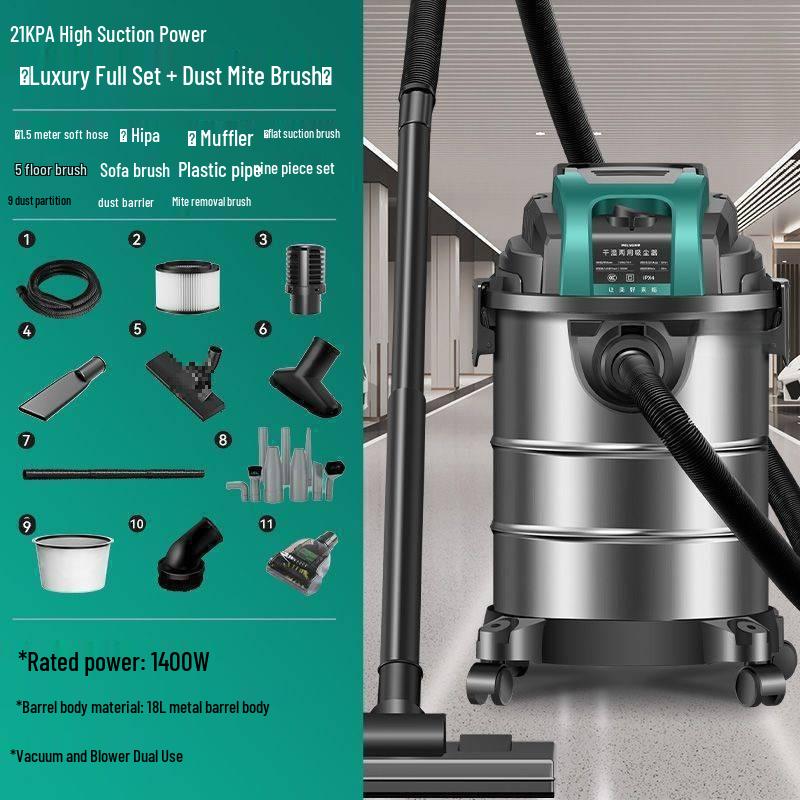 Large Suction Wet & Dry Vacuum Cleaner for Home & Industrial Grout Cleaning