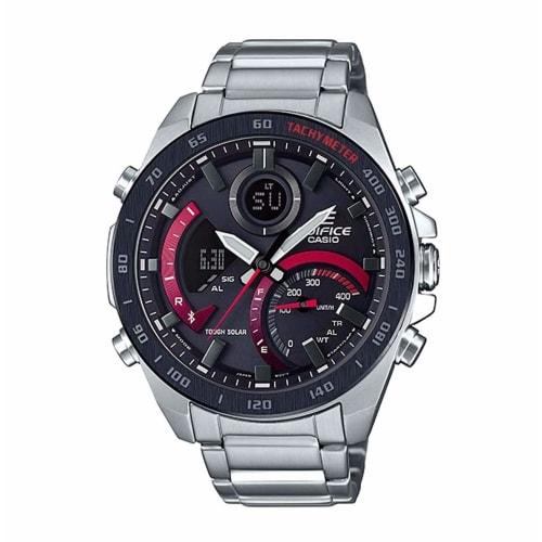 EDIFICE CASIO Casio Bluetooth Smartphone Linked Tough Solar ECB-900DB-1A Chronograph Calendar Analog Digital Black Red Business Watch Sports Watch Sta