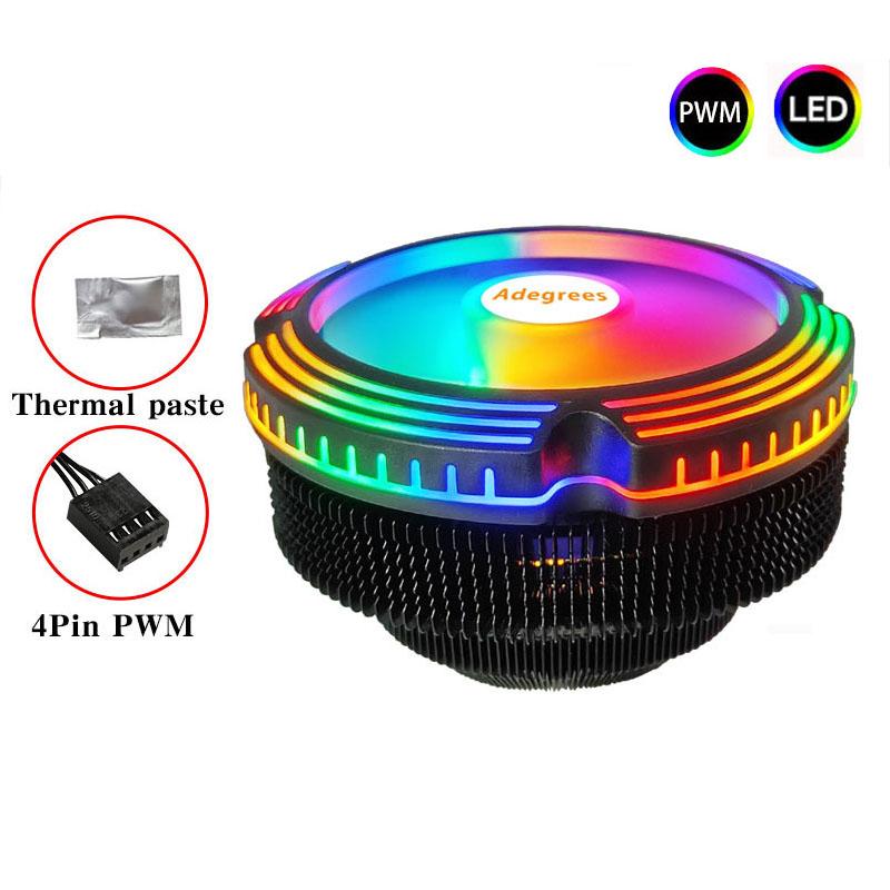 Adegrees B8 120MM CPU Air Cooler 4PIN PWM RGB PC Radiator Fan for Intel 2011 1700 1200 1150 1155 1156 X79 X99 AM3 AM4 Ventilador