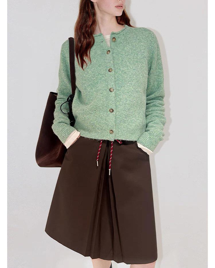 Women's Bright Color Wool Blend Cardigan - Original Fit