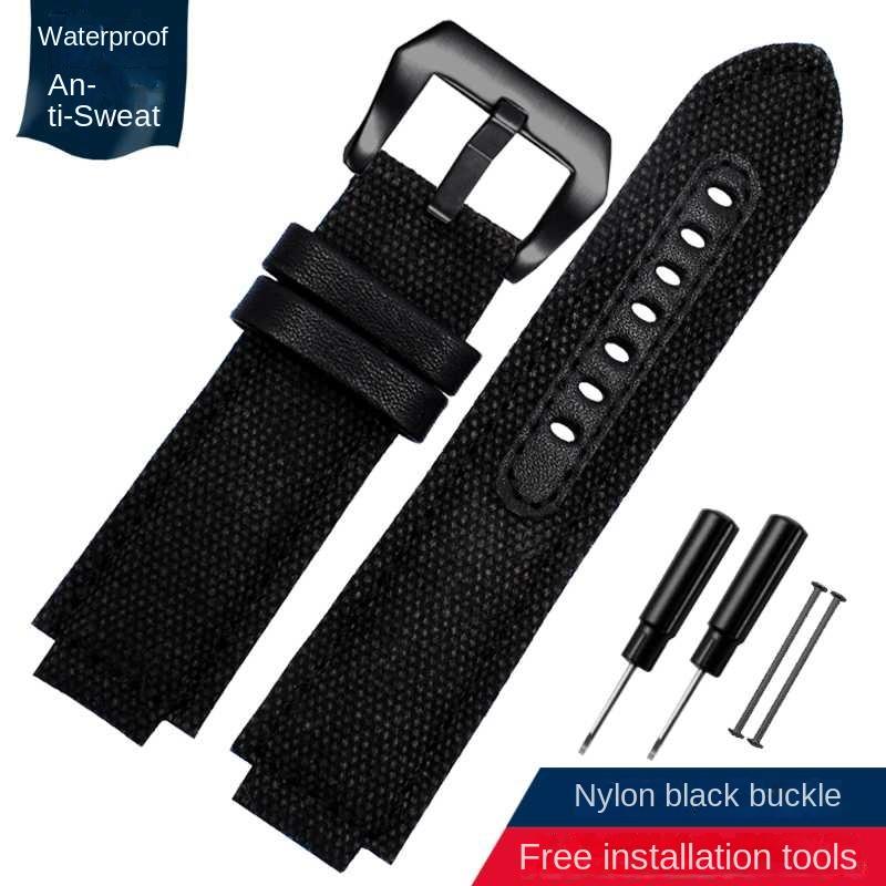 24*16MM Für TIMEX Gezeiten Canvas Konvexes Armband Herren Kompass Armband T2N721 T2N720 TW2T76500 TW2T76300 Serie Nylon Uhrenarmband
