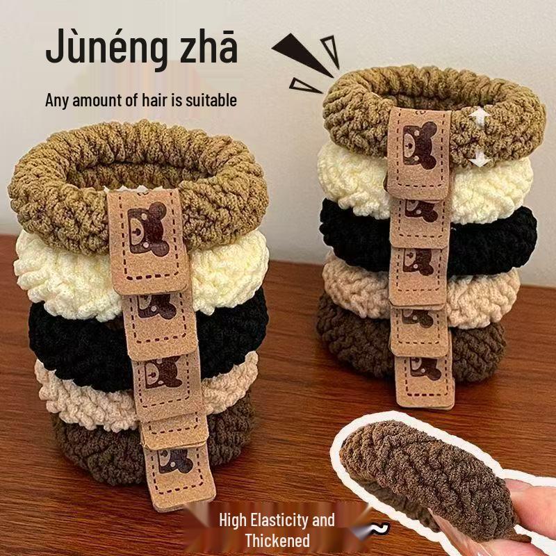 Simple Durable High-Elastic Hair Tie - New 2025 Leather-Covered Hair Accessory