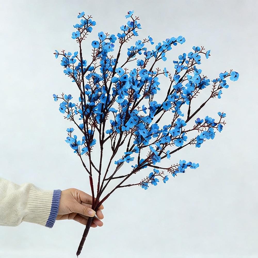 New Year Silk Petals Artificial Flowers Long Stems Branch Design Fake Flowers Multicolor Flower Bouquets Wedding Decoration