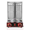 Turkish BBQ Kebab Machine 360 Degree Rotary Barbecue Roast Grill Machine Vertical Oven Gas Fuel Rotisserie Equipment