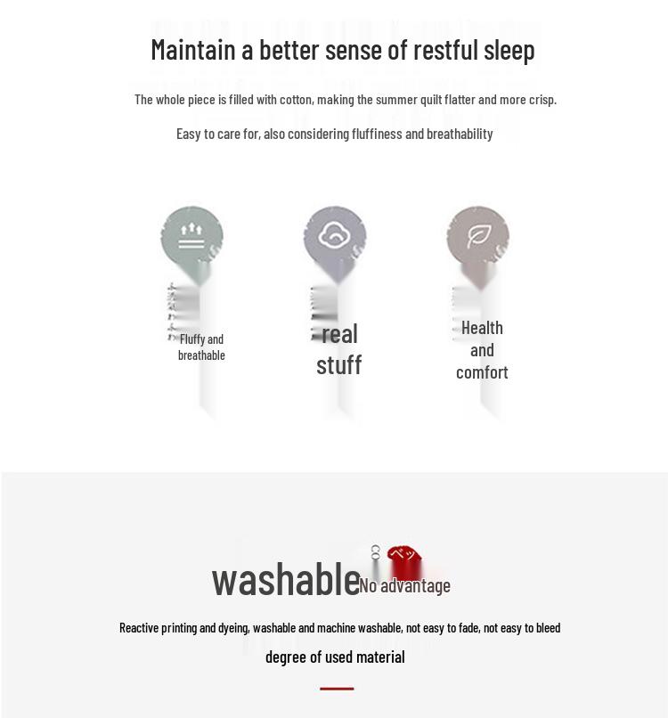 Cotton Solid Color Summer Quilt - Lightweight & Breathable for Dorms and Homes