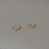Modernlike 14k Gold-filled Silver Mini Twisted One-touch Earrings