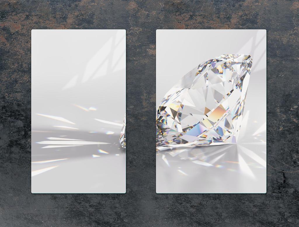 SZKLANA PŁYTA OCHRONNA DO KUCHNI 65x52 DIAMENT