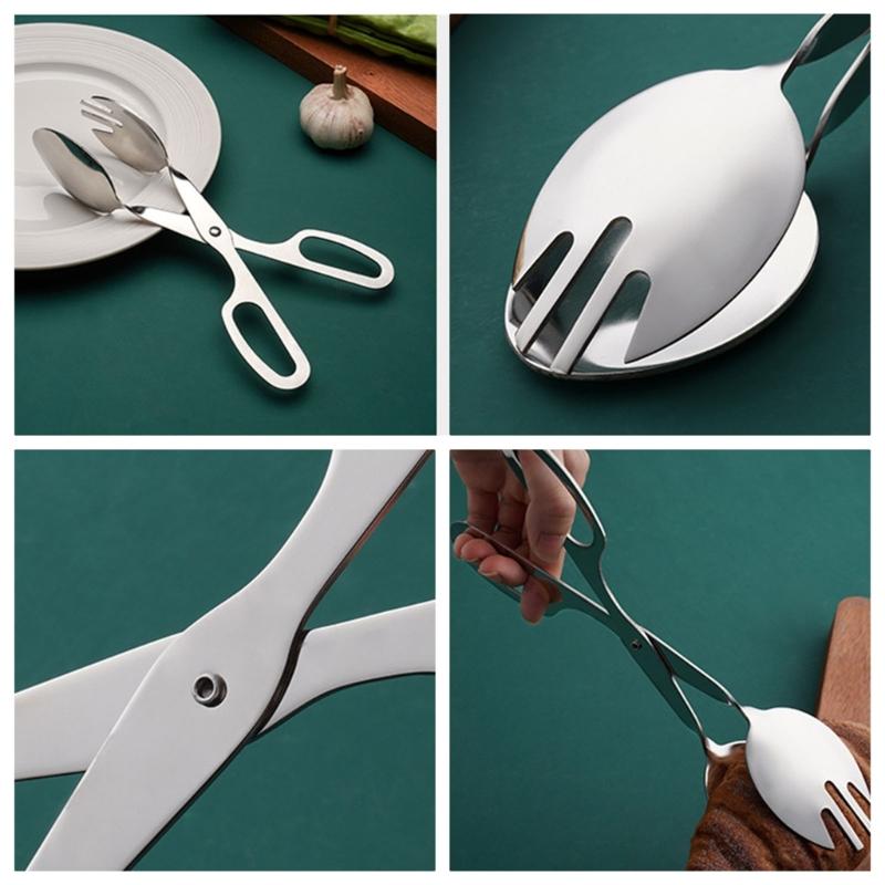 Salad and Cake Serving Tongs with Scissor Mechanism Salad Tongs Suitable for Comfortable Operations Various Setting