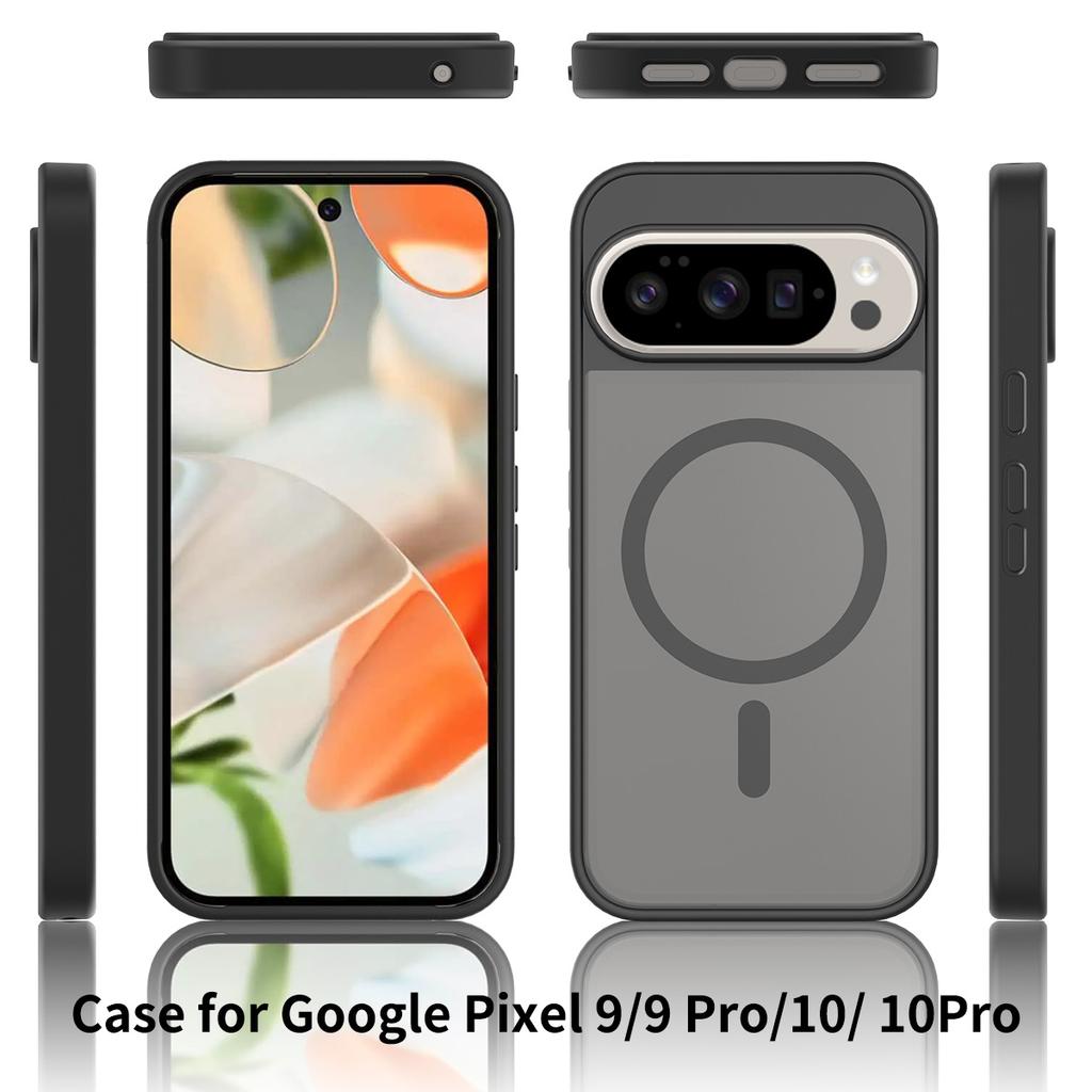 For Google Pixel 10 Pro/10/9 Pro/9 Magnetic Case TPU Frame Acrylic Back Phone Cover Skin Touch