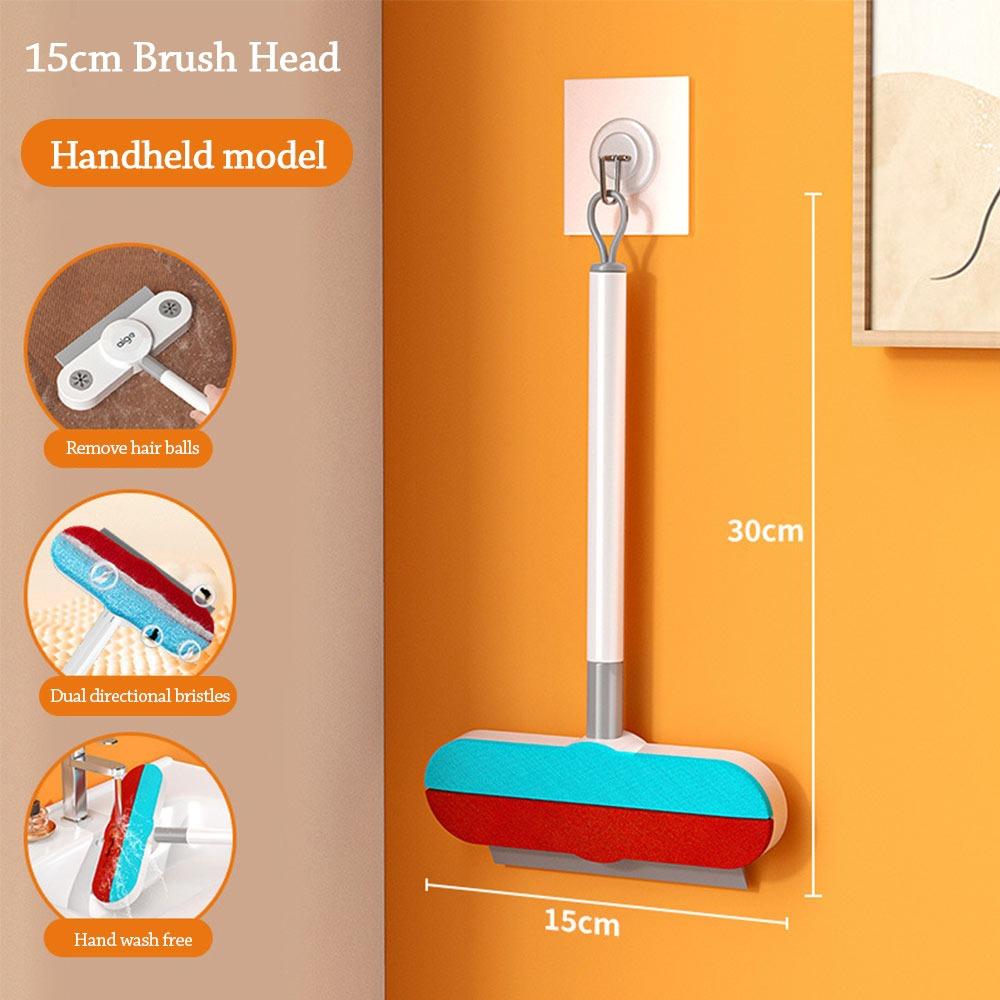 

Удалитель статического волоса с длинной ручкой Двусторонний скребок Щетка для ворса Портативный очиститель шерсти домашних животных Для дома 15cm Brush Head