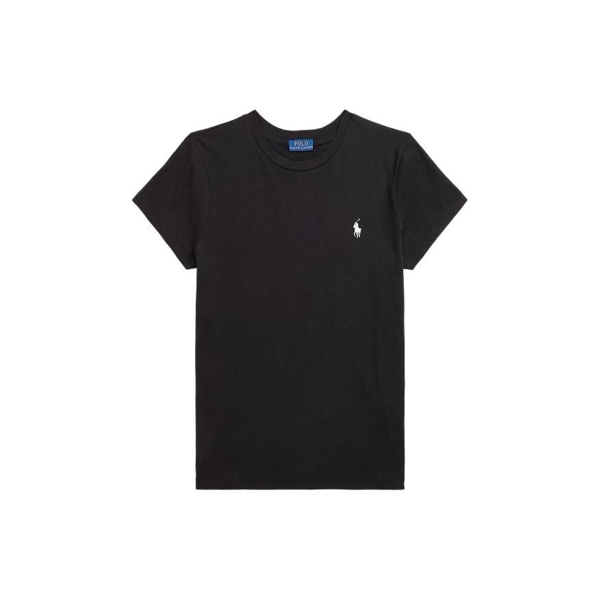 

Polo Ralph Lauren Ss23 Футболка женская с коротким рукавом и круглым вырезом, вышитым логотипом, черная WMPOKNINCU20694-001 S