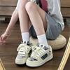 Board shoes retro Hong Kong style bread shoes women's ins trend  spring new versatile casual board shoes student shoes Comfortable Soft Sole Non slip