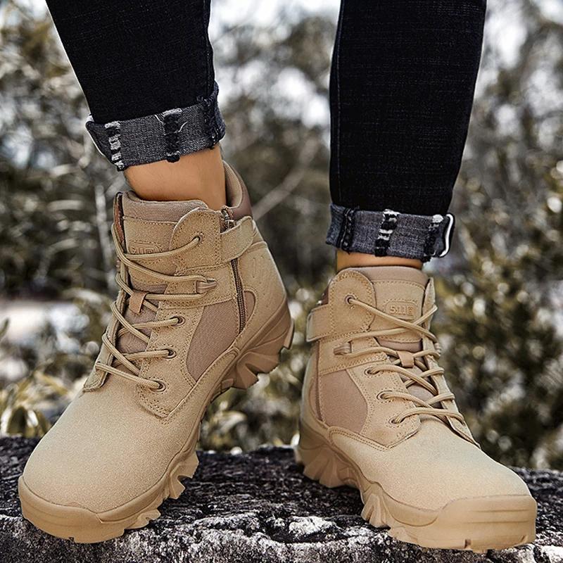 Men's Boots Winter Combat Shoes For Men Outdoor Sport Climb Mountains Cross Country Men Sneakers Sapatos Masculinos