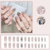 24 ks Lisovací nehty Růžový gradient Falešné nehty Lesklá Umělá manikúra prstů Opakovaně použitelné Falešné nehty