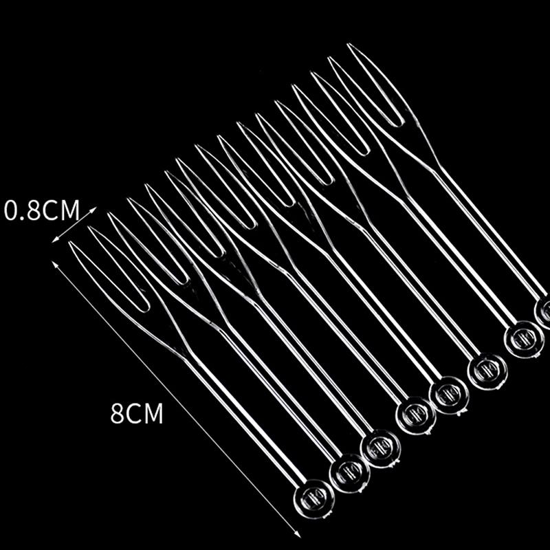 500Pcs Mini Fruit Fork Disposable Plastic Forks For Party Bbq Sticks Picks Skewer Set Home Dining Food Cake Fruit Fork